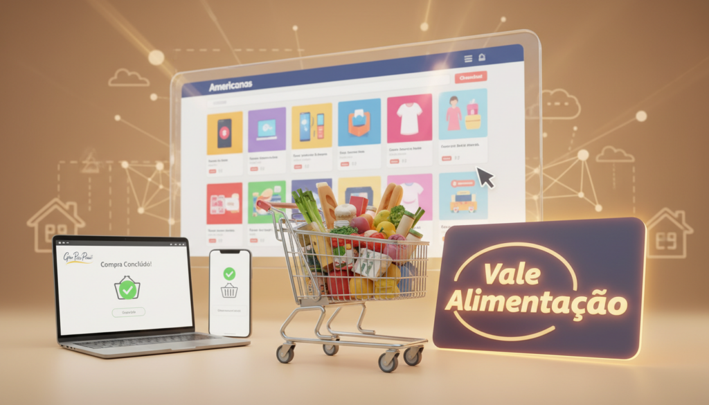 americanas aceita vale alimentação
